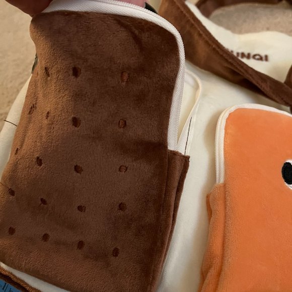 Plush Ice Cream Sandwich & Toast Tote Bag | NWOT | Cute & Kawaii Eccentric Tote - Picture 8 of 14